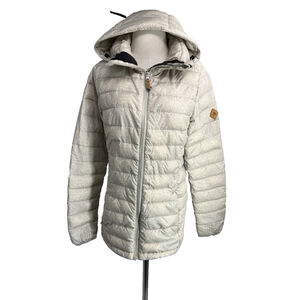 Burton‎ Down Puffer Quilted Hooded Jacket Biege Tan Size XS Dryride